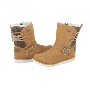 Cizme dama s.Oliver 5-56608-27-305-Maro casual textil impermeabil scurte cu talpa joasa maro