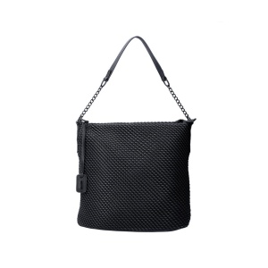 Geanta dama, Rieker, H1331-00-Negru, de umar, de mana, piele ecologica, casual, cu accesorii metalice, negru