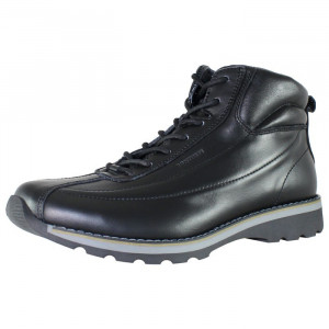 Ghete barbati Bit Bontimes 636-Welt-Negru casual piele naturala cu talpa joasa negru