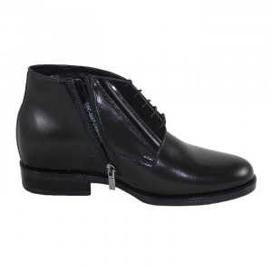 Ghete barbati Conhpol C00C-6667-Z009-00V00-Negru elegant piele naturala cu toc negru