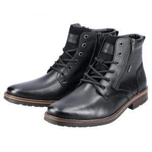 Ghete barbati Rieker 33212-00-Negru casual piele naturala cu toc negru