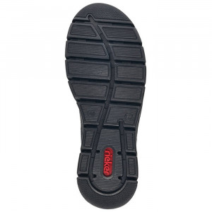 Ghete dama Rieker 55048-00-Negru casual piele ecologica cu talpa joasa negru