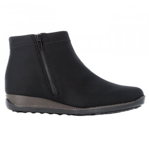 Ghete dama Rieker 98251-00-Negru casual tex impermeabil cu talpa joasa negru