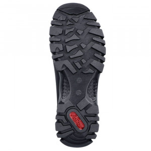 Ghete dama Rieker M9844-00-Negru sport piele ecologica impermeabil imblanite cu talpa joasa negru