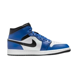Pantofi barbati Air Jordan 1 Mid DQ8426-402-Albastru sport piele naturala cu talpa joasa albastru