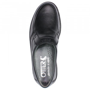 Pantofi barbati Otter OT27850-01-N-Negru casual piele naturala cu talpa joasa negru