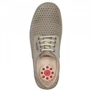 Pantofi barbati Otter OT9554-14-2-Gri casual piele naturala perforati cu talpa joasa gri
