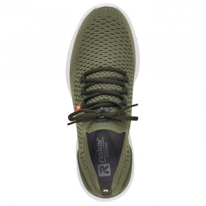 Pantofi barbati Rieker 07402-54-Verde sport textil cu talpa joasa verde