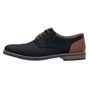 Pantofi barbati, Rieker, 13509-14-Albastru-Inchis, casual, piele naturala, cu toc, albastru inchis