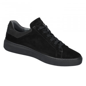 Pantofi barbati Waldlaufer 724006-250-001-H-Johann-Negru casual piele intoarsa cu talpa groasa negru