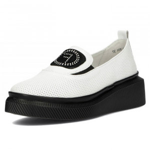 Pantofi dama Filippo DP4572-23-WH-Alb casual piele naturala cu platforma alb