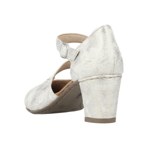 Pantofi dama Rieker 41080-60-Bej elegant piele ecologica cu toc bej