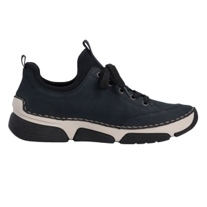 Pantofi dama Rieker 45973-17-Albastru casual piele ecologica cu talpa joasa albastru