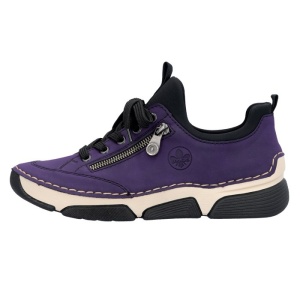 Pantofi dama, Rieker, 45973-30-Mov, casual, piele ecologica, cu talpa joasa, mov