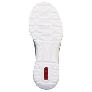 Pantofi dama Rieker N4274-12-Albastru casual piele naturala cu talpa joasa albastru