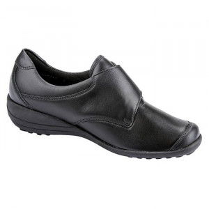 Pantofi dama Waldlaufer K01304-300-001-Katja-Negru casual piele naturala ortopedici cu talpa joasa negru