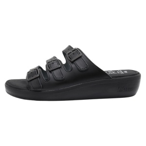 Papuci dama, Batz, 3BCS-Negru, casual, piele naturala, ortopedici, cu platforma, negru