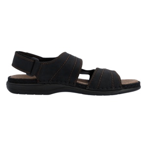 Sandale barbati Rieker 25561-00-Negru casual piele naturala cu talpa joasa negru