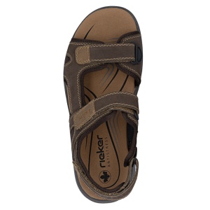 Sandale barbati Rieker 26450-26-Maro casual piele naturala cu talpa groasa maro