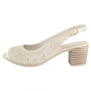 Sandale dama, Dogati, 803-11-Bej, elegant, piele naturala, cu toc, bej