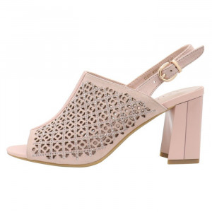 Sandale dama Epica JICL031-MX853-Y091BT-M2-I-Roz elegant piele intoarsa cu toc roz
