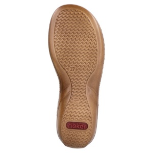 Sandale dama Rieker 60808-60-Bej casual sintetic cu talpa joasa bej
