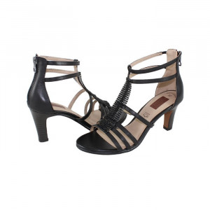 Sandale dama s.Oliver 5-28307-24-Negru elegant piele naturala cu toc negru