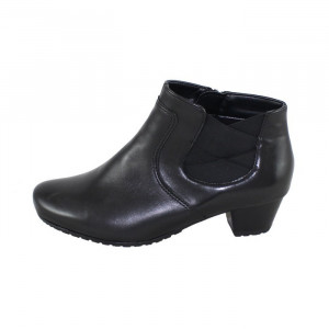Botine dama Ara 12-42013-Negru casual piele naturala cu toc negru