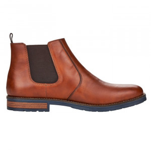 Cizme barbati Rieker 34653-22-Maro casual piele naturala scurte cu toc maro