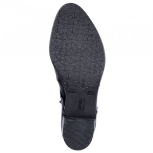Cizme dama Rieker Y2090-00-Negru casual piele naturala lungi cu toc negru