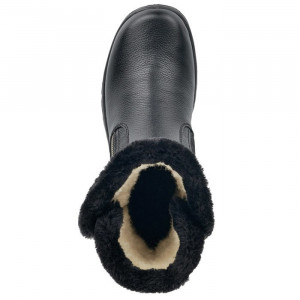 Cizme dama Rieker Z7181-00-Negru casual piele naturala impermeabil scurte cu talpa joasa negru