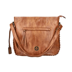 Geanta dama, Rieker, H1071-22-Maro, de umar, piele ecologica, casual, cu accesorii metalice, maro