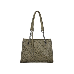Geanta dama, Rieker, H1336-54-Verde, de mana, piele ecologica, casual, cu accesorii metalice, verde