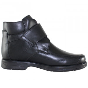 Ghete barbati Nicolis 44049-Negru casual piele naturala imblanite cu toc negru