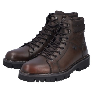 Ghete barbati Rieker 30420-25-Maro casual piele naturala impermeabil imblanite cu toc maro
