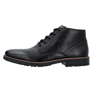 Ghete barbati, Rieker, 33207-00-Negru, casual, piele naturala, cu toc, negru