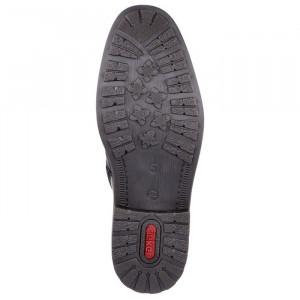 Ghete barbati Rieker 33212-00-Negru casual piele naturala cu toc negru