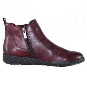 Ghete dama Marco Tozzi 2-25415-23-542-Bordo casual piele naturala cu talpa joasa bordo