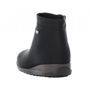 Ghete dama Rieker 98251-00-Negru casual tex impermeabil cu talpa joasa negru