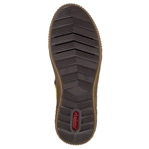Ghete dama Rieker Z6633-68-Galben casual piele ecologica imblanite cu talpa joasa galben