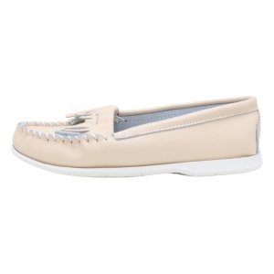 Mocasini dama, Formazione, 9913-Bej, casual, piele naturala, cu talpa joasa, bej