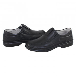 Pantofi barbati, Gitanos, 221-BE-Negru, casual, piele naturala, cu talpa joasa, negru