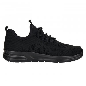 Pantofi barbati Rieker B7376-00-Negru sport textil cu talpa joasa negru