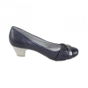 Pantofi dama Marco Tozzi 2-22312-24-Albastru-Inchis casual piele naturala cu toc albastru inchis