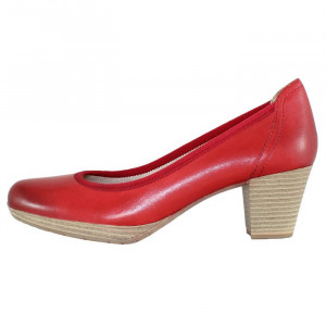 Pantofi dama Marco Tozzi 2-22420-32-533-Rosu casual piele naturala cu toc rosu