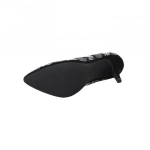 Pantofi dama Marco Tozzi 2-22436-26-098-Negru elegant textil cu toc negru