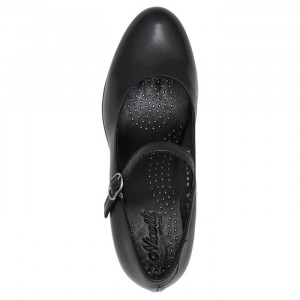 Pantofi dama Nicolis 124346-Negru casual piele naturala cu toc negru