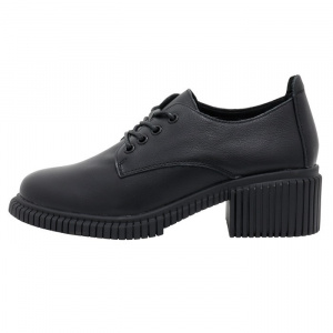 Pantofi dama, Pass Collection, J8B21601-01-N-Negru, casual, piele naturala, cu toc, negru
