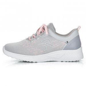 Pantofi dama Rieker 40702-40-Gri sport textil cu talpa joasa gri