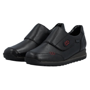 Pantofi dama Rieker 44295-00-Negru casual piele naturala impermeabili cu talpa joasa negru